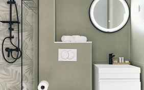 Badezimmer im Appartment